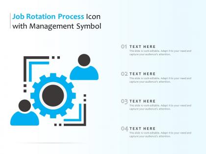 Job rotation process icon with management symbol