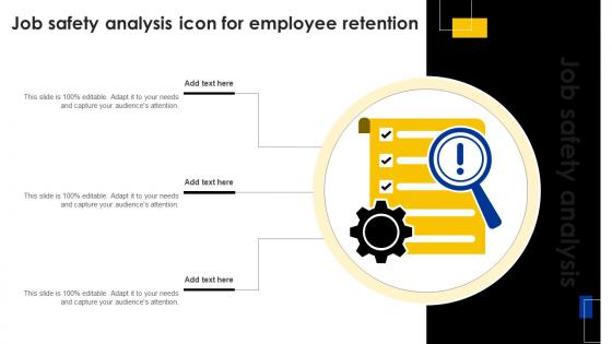 Job Safety Analysis Icon For Employee Retention