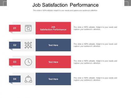 Job satisfaction performance ppt powerpoint presentation slides smartart cpb
