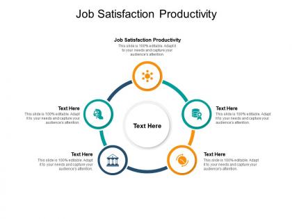 Job satisfaction productivity ppt powerpoint presentation infographics deck cpb