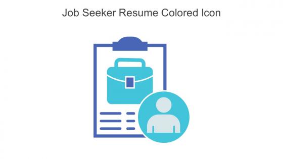 Job Seeker Resume Colored Icon In Powerpoint Pptx Png And Editable Eps Format