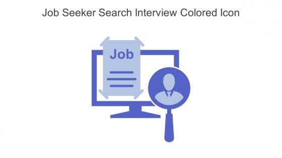 Job Seeker Search Interview Colored Icon In Powerpoint Pptx Png And Editable Eps Format