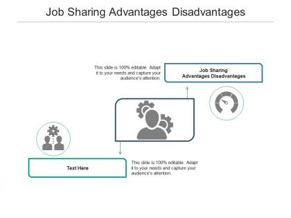 Job sharing advantages disadvantages ppt powerpoint presentation icon format cpb