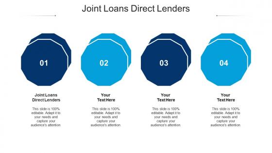 Joint loans direct lenders ppt powerpoint presentation ideas tips cpb