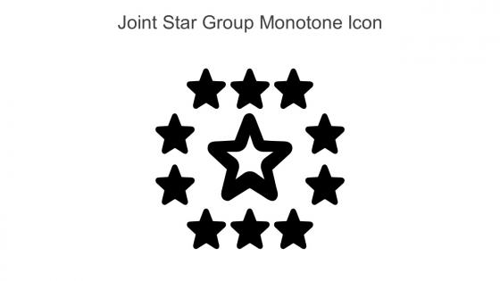 Joint Star Group Monotone Icon In Powerpoint Pptx Png And Editable Eps Format