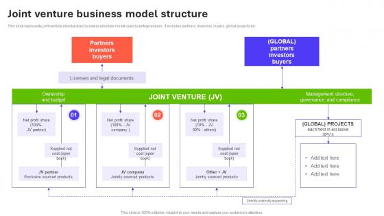 Joint Venture Business Model Structure Introduction To Global MKT SS V