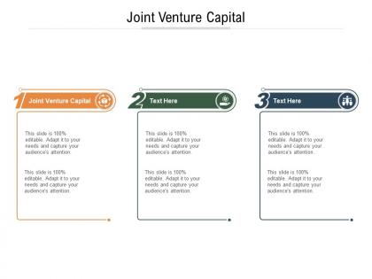 Joint venture capital ppt powerpoint presentation infographic template information cpb