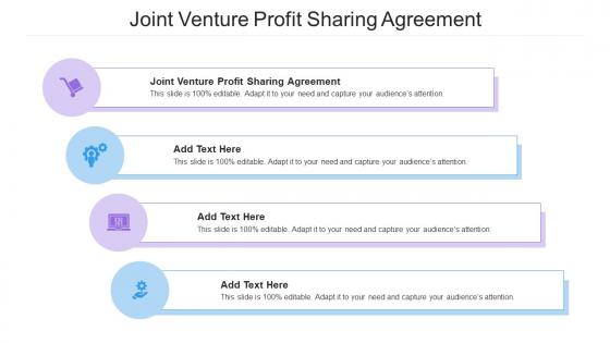 Joint Venture Profit Sharing Agreement Ppt Powerpoint Presentation Show Guidelines Cpb