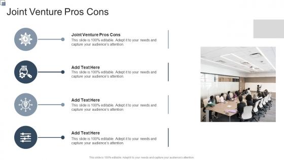 Joint Venture Pros Cons In Powerpoint And Google Slides Cpb