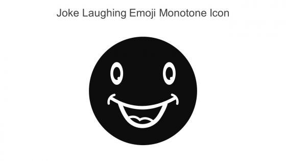 Joke Laughing Emoji Monotone Icon In Powerpoint Pptx Png And Editable Eps Format