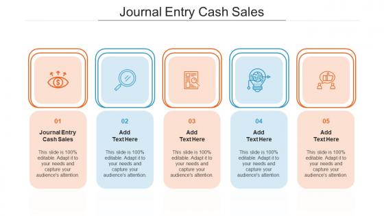 Journal Entry Cash Sales Ppt Powerpoint Presentation Portfolio Graphics Cpb