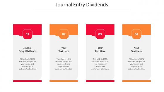 Journal entry dividends ppt powerpoint presentation infographic template slides cpb
