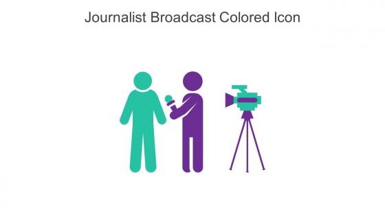 Journalist Broadcast Colored Icon In Powerpoint Pptx Png And Editable Eps Format