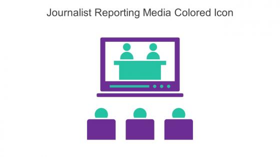 Journalist Reporting Media Colored Icon In Powerpoint Pptx Png And Editable Eps Format