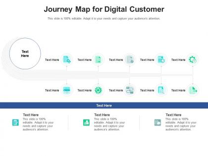 Journey map for digital customer infographic template