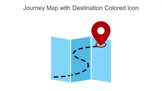 Journey Map With Destination Colored Icon In Powerpoint Pptx Png And Editable Eps Format