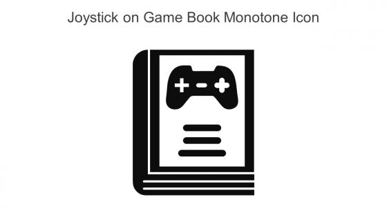 Joystick On Game Book Monotone Icon In Powerpoint Pptx Png And Editable Eps Format