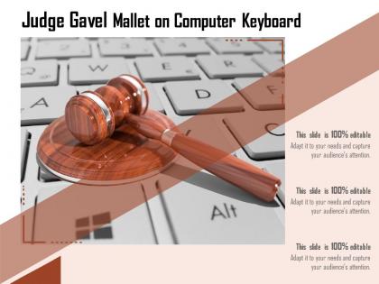 Judge gavel mallet on computer keyboard