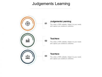 Judgements learning ppt powerpoint presentation icon show cpb
