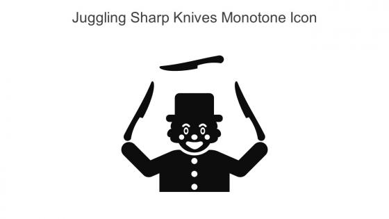 Juggling Sharp Knives Monotone Icon In Powerpoint Pptx Png And Editable Eps Format