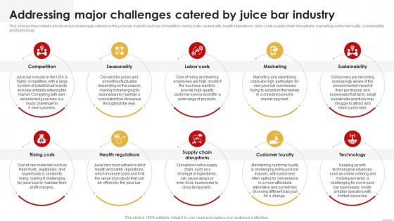 Juice Shop Business Plan Addressing Major Challenges Catered BP SS