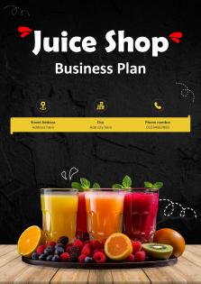 Juice Shop Business Plan Pdf Word Document