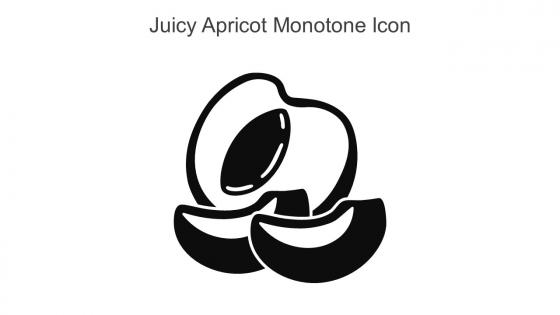 Juicy Apricot Monotone Icon In Powerpoint Pptx Png And Editable Eps Format
