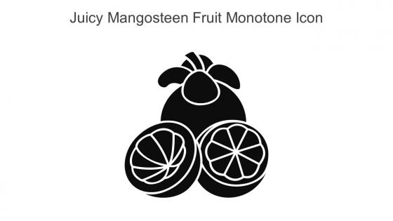 Juicy Mangosteen Fruit Monotone Icon In Powerpoint Pptx Png And Editable Eps Format