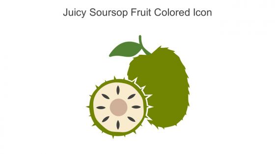 Juicy Soursop Fruit Colored Icon In Powerpoint Pptx Png And Editable Eps Format