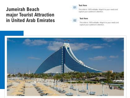 Jumeirah beach major tourist attraction in united arab emirates