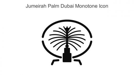 Jumeirah Palm Dubai Monotone Icon In Powerpoint Pptx Png And Editable Eps Format