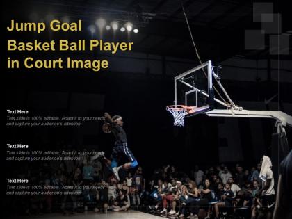 Jump goal basket ball player in court image