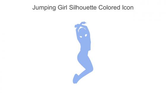 Jumping Girl Silhouette Colored Icon In Powerpoint Pptx Png And Editable Eps Format