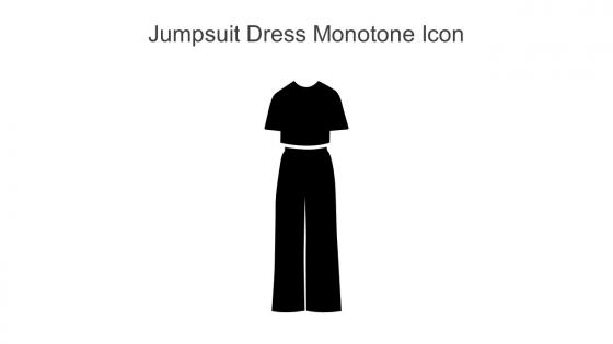 Jumpsuit Dress Monotone Icon In Powerpoint Pptx Png And Editable Eps Format
