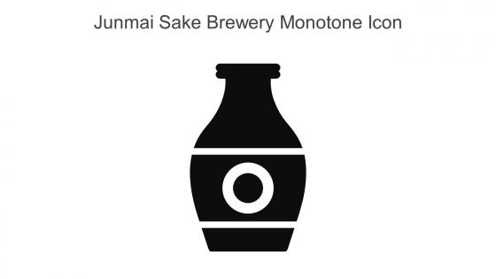 Junmai Sake Brewery Monotone Icon In Powerpoint Pptx Png And Editable Eps Format