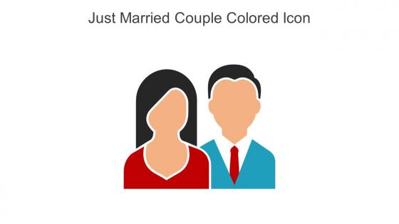 Just Married Couple Colored Icon In Powerpoint Pptx Png And Editable Eps Format