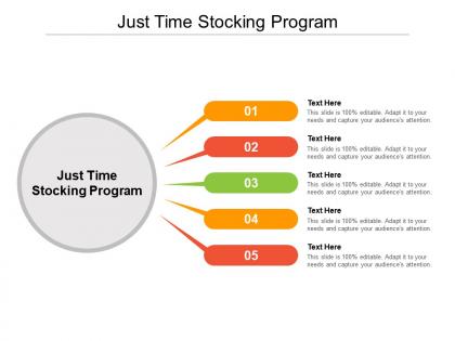 Just time stocking program ppt powerpoint presentation design cpb