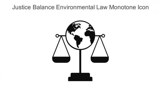 Justice Balance Environmental Law Monotone Icon In Powerpoint Pptx Png And Editable Eps Format
