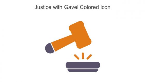Justice With Gavel Colored Icon In Powerpoint Pptx Png And Editable Eps Format