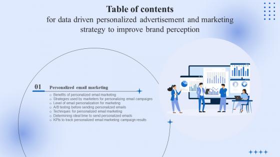 K53 Data Driven Personalized Advertisement And Marketing Strategy To Improve Brand For Table Of Contents