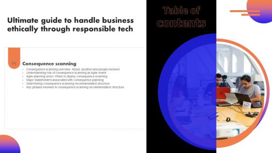K65 Ultimate Guide To Handle Business Ethically Through Responsible Tech For Table Of Contents