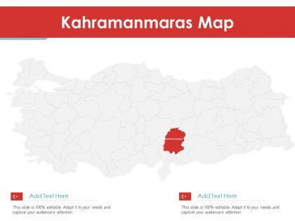 Kahramanmaras map powerpoint presentation ppt template