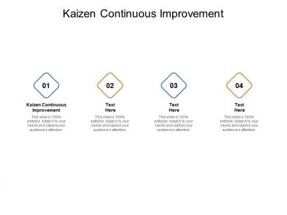 Kaizen continuous improvement ppt powerpoint presentation file model cpb