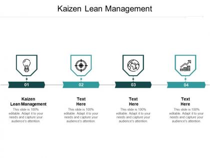 Kaizen lean management ppt powerpoint presentation portfolio guide cpb