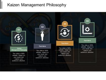 Kaizen management philosophy ppt powerpoint presentation portfolio ideas cpb