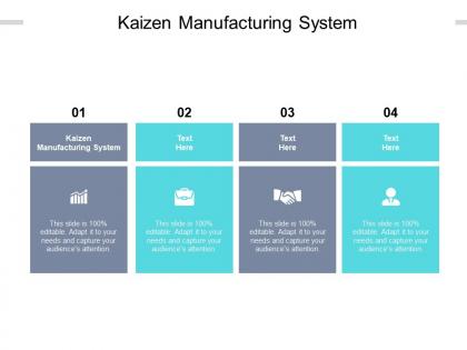 Kaizen manufacturing system ppt powerpoint presentation icon objects cpb