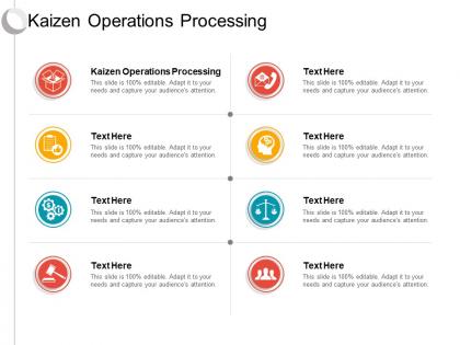 Kaizen operations processing ppt powerpoint presentation portfolio model cpb