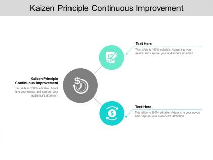 Kaizen principle continuous improvement ppt powerpoint presentation show tips cpb