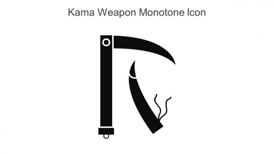 Kama Weapon Monotone Icon In Powerpoint Pptx Png And Editable Eps Format