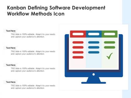 Kanban defining software development workflow methods icon